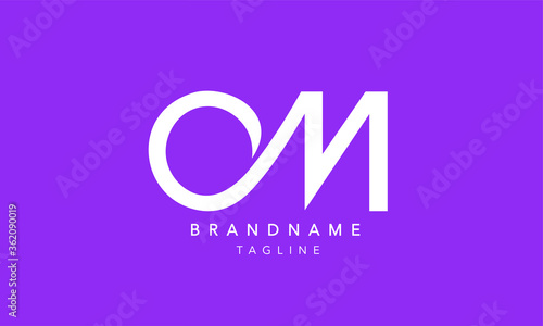 Alphabet letters Initials Monogram logo OM, MO, O and M