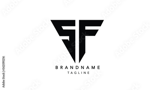 Alphabet letters Initials Monogram logo SF, FS, S and F