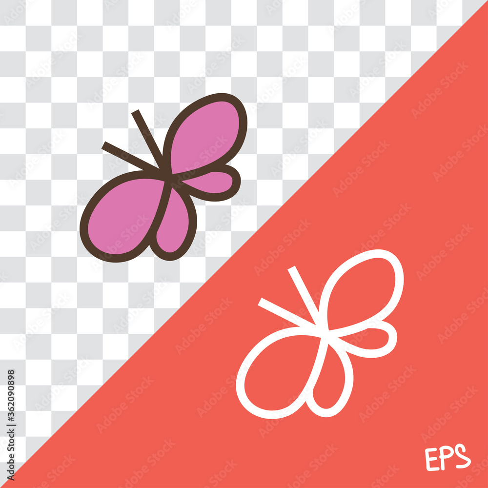Vector linear icon with butterfly Vector linear icon with butterfly