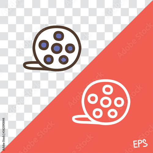 Linear vector icon roll of film