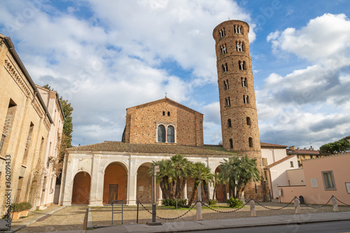 Ravenna - The portal of church Basilica of Sant Apolinare Nuovo.