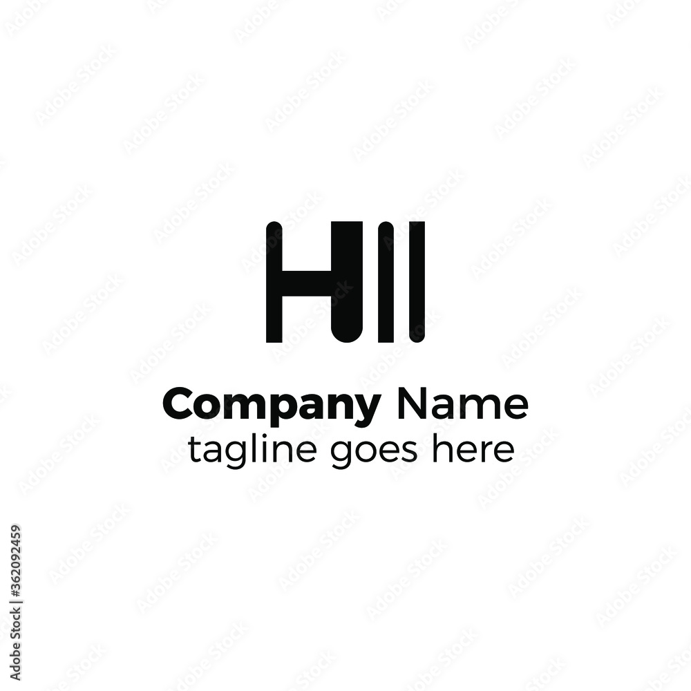 Fototapeta premium space h logo design vector illustration