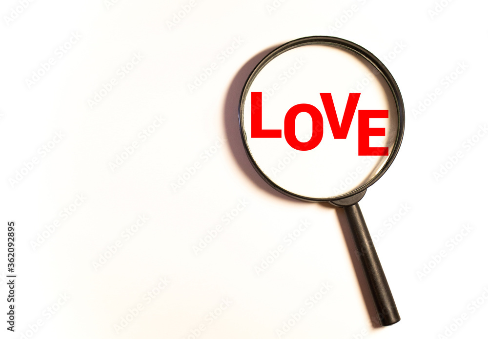 Red block letter of the word love, concept of valentine Red block letter of the word love, concept of valentine