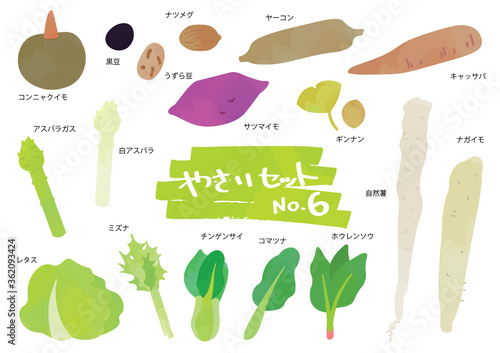 野菜のイラストセット　6