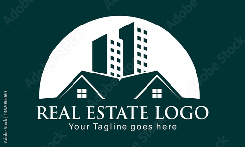 Real estate for construction building vector silhouette design