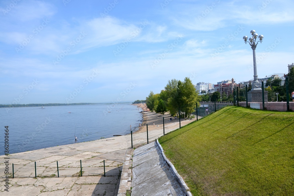 Samara embankment near the river station