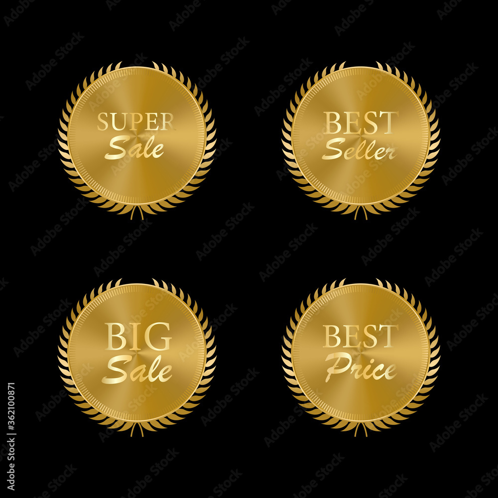 Luxury gold badges and labels premium quality product Luxury gold badges and labels premium quality product