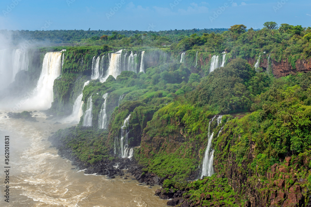 Iguazu Waterfall landscape, Brazil, South America.