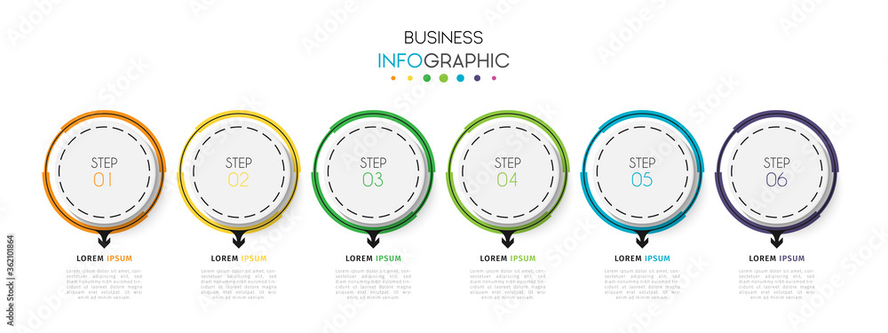 Naklejka premium Business infographic element with options, steps, number vector template design