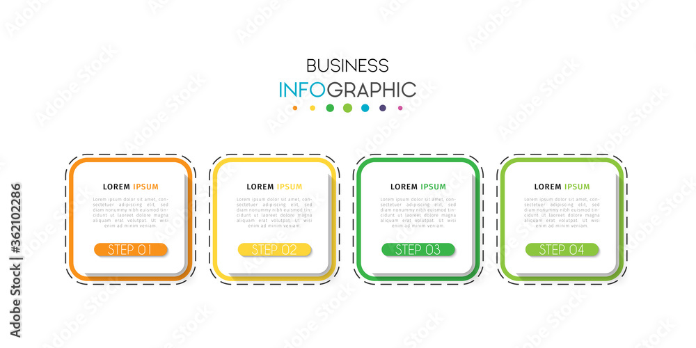 Obraz premium Business infographic element with options, steps, number vector template design
