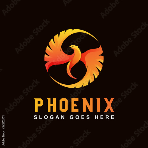 awesome Phoenix logo, eagle, dragon logo animal logo design