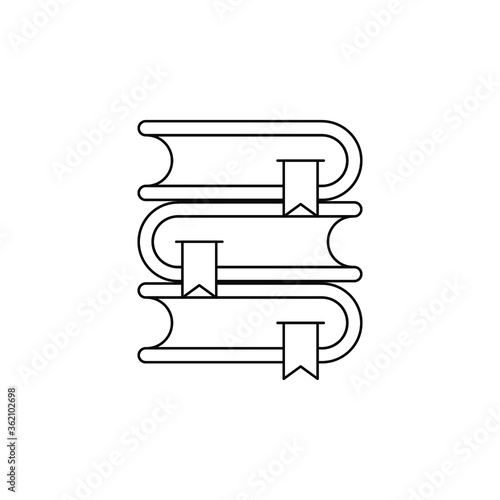 books icon isolated on white background from fine arts collection. Vector illustration. EPS10