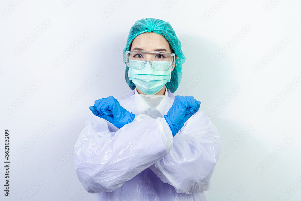 Scientist doctor wearing face mask, glasses or goggles and protective suit to fight coronavirus pandemic Covid-19, coronavirus pandemic threat quarantine, medical and healthcare concept. Scientist doctor wearing face mask, glasses or goggles and protective suit to fight coronavirus pandemic Covid-19, coronavirus pandemic threat quarantine, medical and healthcare concept.
