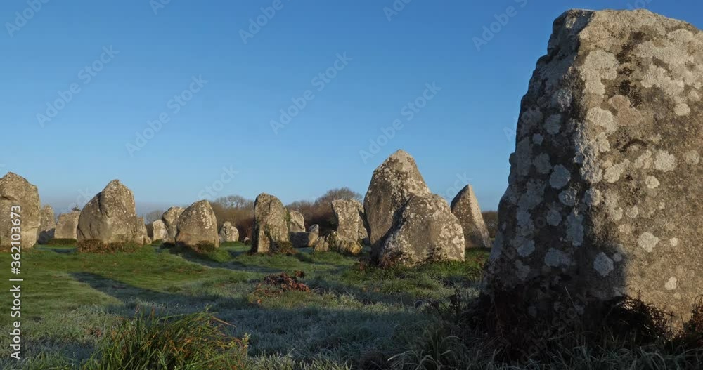 The stone alignments,Carnac, Morbihan, Brittany, France