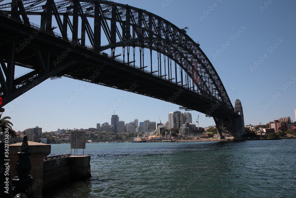 Fototapeta premium View of Sydney Cityscape and Harbor Bridge Australia