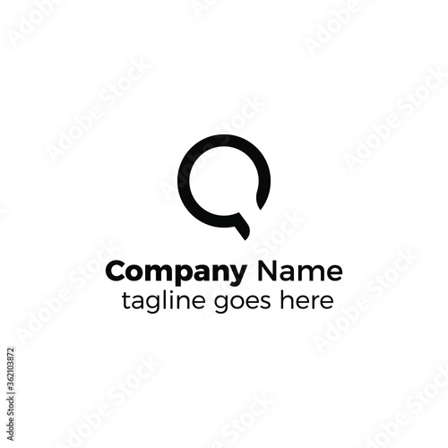 space q logo design vector illustration