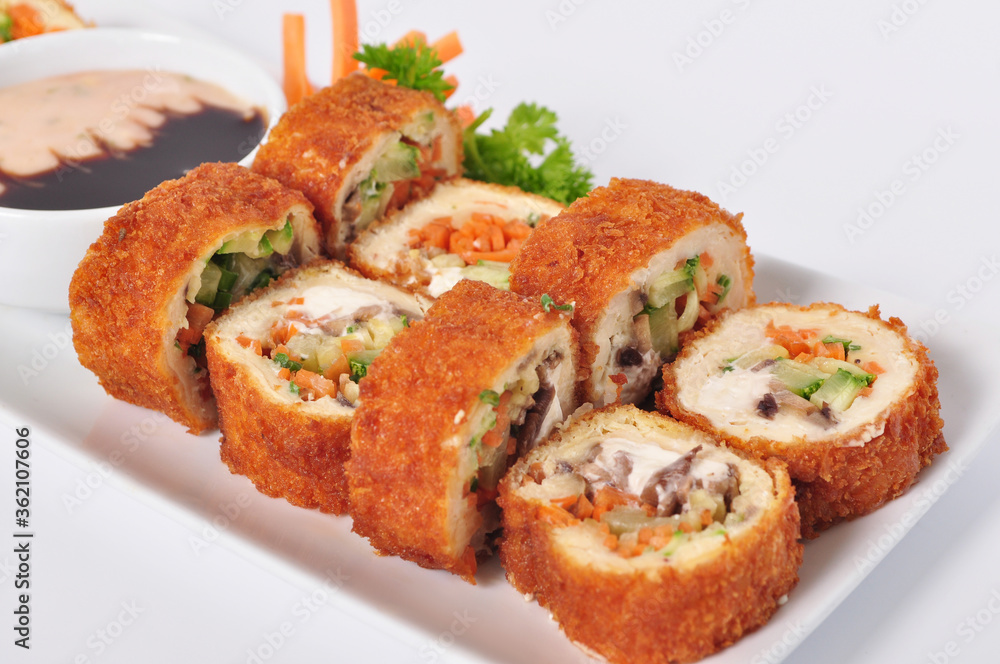 sushi on a plate sushi on a plate
