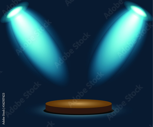 white blue highlight spotlight outstanding show stage advertising
