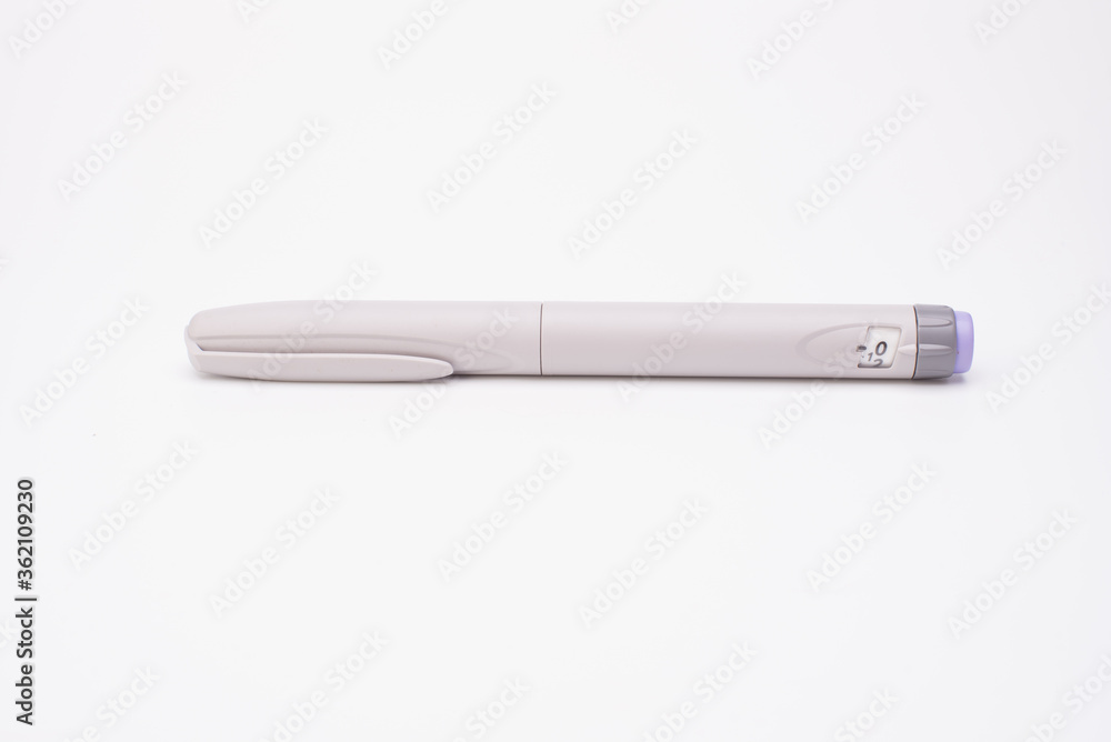 Insulin pen isolated over white Insulin pen isolated over white