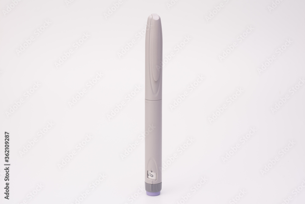 Insulin pen isolated over white Insulin pen isolated over white
