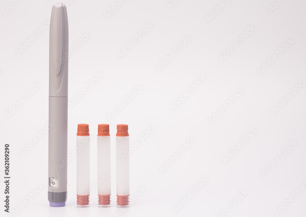 Insulin pen isolated over white Insulin pen isolated over white