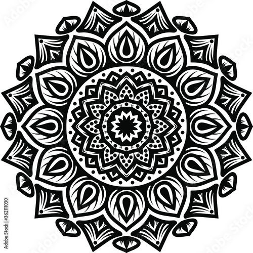 Circular pattern mandala art 