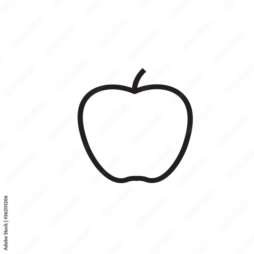 Apple line icon vector Apple line icon vector