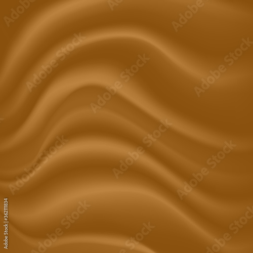 Gold draped satin fabric texture. vector illustration
