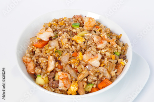 rice with vegetables and meat