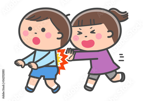 Evacuation drills / What you should not do / Hit or push a person from behind