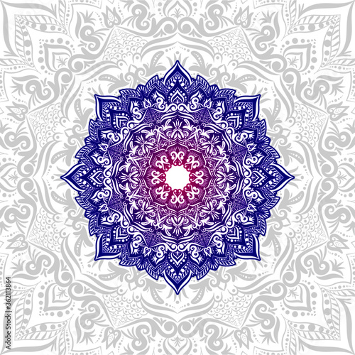 round ornamental round lace pattern, mandala design (ID: 362113864)