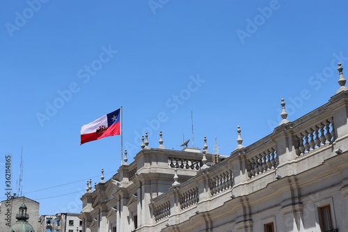 flag of chile on city hall