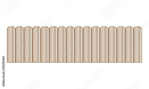 wooden fence isolated on white