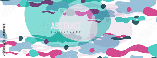 Trendy liquid style shapes abstract design  dynamic vector background for placards  brochures  posters  web landing pages  covers or banners