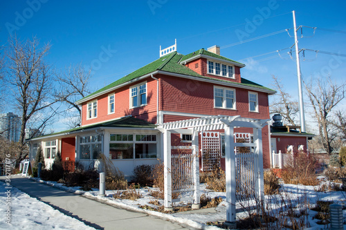 Beautiful Well-maintained Historic Building in City in the Winter photo