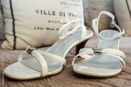 wedding shoes on a white background