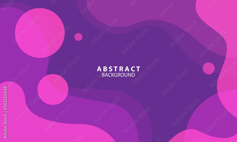 Liquid color background design. Purple elements with fluid gradient. Dynamic shapes composition. Vector illustration