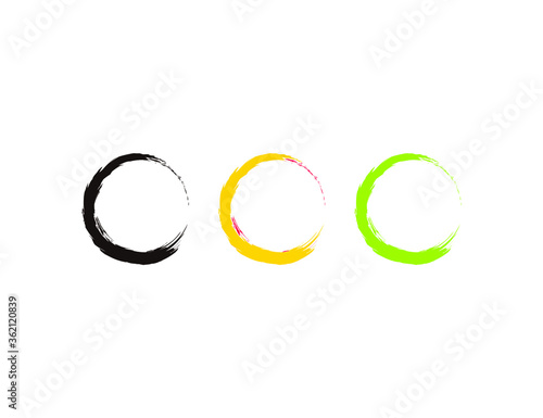 clip art abstrac circle with three colored vector
