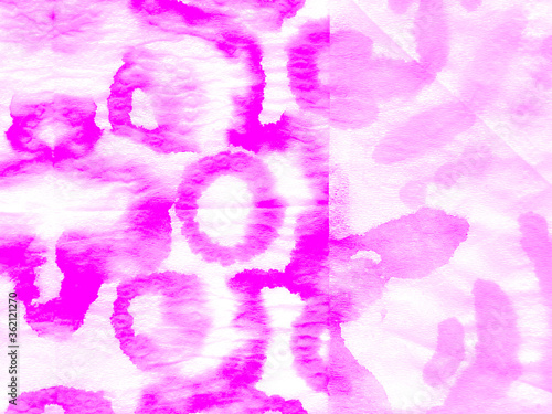 Dirty Art Painting. Fuchsia Vintage Tie Dye Design. Violet Geometric Watercolor Wallpaper. Crumpled Inked Paper. Magenta Watercolor Splash On Cloth. On White Background © Kate Si
