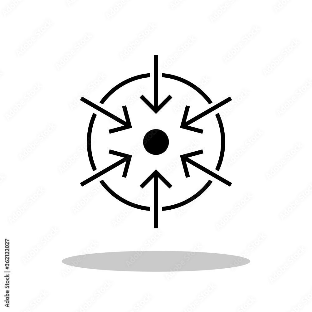 Focus icon in flat style. Focus symbol for your web site design, logo, app, UI Vector EPS 10. Focus icon in flat style. Focus symbol for your web site design, logo, app, UI Vector EPS 10.