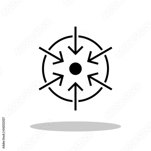 Focus icon in flat style. Focus symbol for your web site design, logo, app, UI Vector EPS 10.