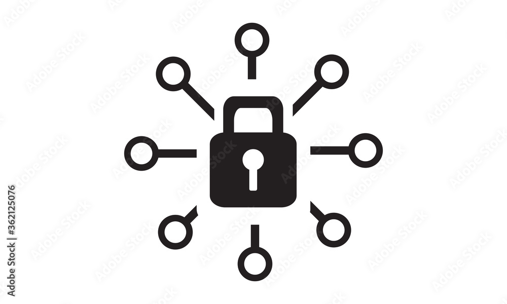 Security network icon. vector graphics