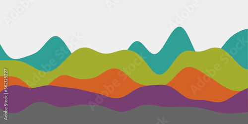 Colorful waves create a dynamic abstract spectral hills background, perfect for modern graphic design projects.