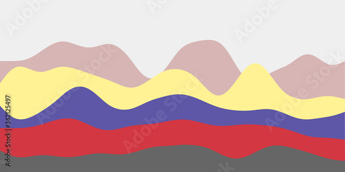 Abstract accent hills background. Colorful waves creative vector illustration. © Eugene Ga