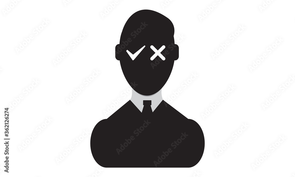Confusion in decision making icon. vector graphics Confusion in decision making icon. vector graphics