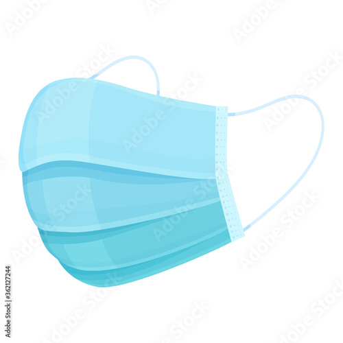 Corona Virus Prevention. Vector medical mask to be worn to prevent dust and corona virus in the air.