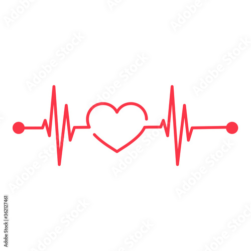 WebRed heart rate graph When exercising. Concept of saving the patient's life. isolate on white background.