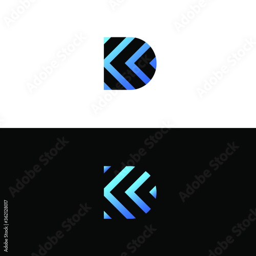 KD Letter creative logo design in Vector