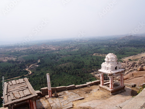 Beautiful and historic views of the Hampi ruins, Hampi, Karnataka, South India, India