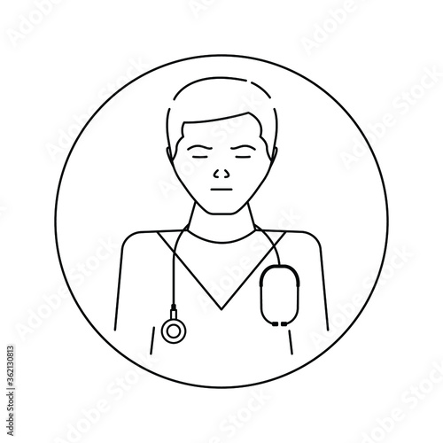 doctor tired doctor icon design vector